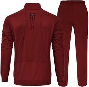 img 3 attached to YSENTO Men's Tracksuits Sports Sweatsuits: Full Zip Jackets with Athletic Pants & Zipper Pockets