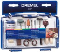 🔧 dremel 687-01: complete 52-piece accessory kit for all-purpose rotary tools - carving, sanding, grinding, cutting - includes storage case in gray logo