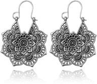 onlyjump mandala hammered bohemian earrings logo