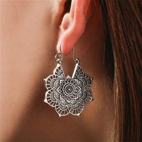 img 3 attached to ONLYJUMP Mandala Hammered Bohemian Earrings