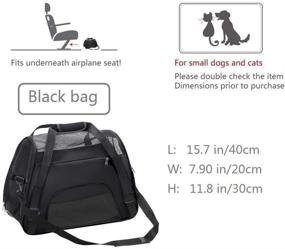 img 4 attached to 🐾 TAHNSTY Pet Carrier Bag: Stylish, Airline Approved Travel Solution for Small Dogs, Cats, Puppies, and Small Animals
