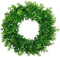 🌿 artlines 17" artificial greenery front door wreaths for home wedding wall window decoration - spring summer hanging garland (17" boxwood) логотип