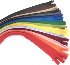 img 2 attached to 👕 Pack of 30 Nylon Invisible Zippers for Designer, Tailor, and Sewer Sewing Projects, Smooth Zip Open & Close - Random Colors, 16 inches