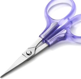 img 2 attached to 🔪 Beaditive High Precision Detail Scissors Set (2-Pc) - Sharp Fine Tips for Paper Cutting, Scrapbooking, Sewing, Crafting - Stainless Steel Scissors with Protective Jelly Cover