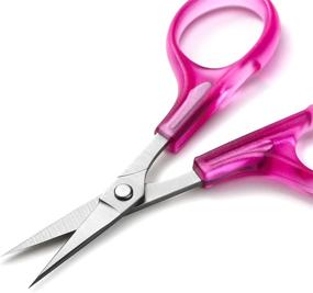 img 3 attached to 🔪 Beaditive High Precision Detail Scissors Set (2-Pc) - Sharp Fine Tips for Paper Cutting, Scrapbooking, Sewing, Crafting - Stainless Steel Scissors with Protective Jelly Cover