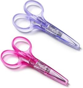 img 1 attached to 🔪 Beaditive High Precision Detail Scissors Set (2-Pc) - Sharp Fine Tips for Paper Cutting, Scrapbooking, Sewing, Crafting - Stainless Steel Scissors with Protective Jelly Cover