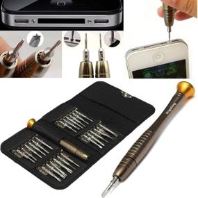 img 2 attached to 🔧 Versatile 25in1 Precision Screwdriver Wallet Set: Repair Tools Kit for MacBook, iPhone, LG, Samsung, Xbox, Wii, and more!