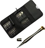 🔧 versatile 25in1 precision screwdriver wallet set: repair tools kit for macbook, iphone, lg, samsung, xbox, wii, and more! logo