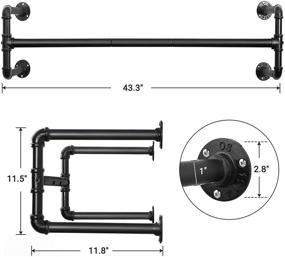 img 1 attached to SONGMICS Wall Mounted Industrial Space Saving UHSR64BK 02