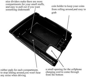 img 1 attached to Органайзер для центральной консоли VESUL для Nissan Rogue 2014-2020 и Rogue Sport 2017-2021: идеальный вставной лоток из ABS для организации перчаток для Murano 2015-2021