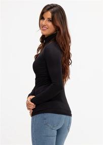 img 2 attached to DEVOPS Womens Turtleneck Stretch H LT Gray Sports & Fitness in Other Sports