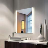 🪞 s·bagno 32x24 inch illuminated wall mounted bathroom vanity mirror: dimmable, anti-fog, bluetooth waterproof ip44 led lighted makeup mirror logo