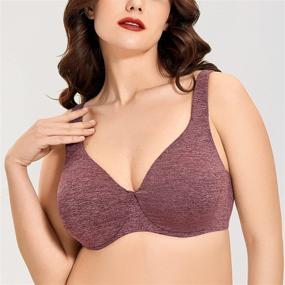 img 1 attached to 🌸 Delimira Minimizer Seamless Underwire Unlined: Enhance Your Feminine Silhouette Effortlessly