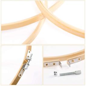 img 2 attached to 🧵 12 штук - набор GIEMSON круглых бамбуковых вышивальных кадров диаметром 6 дюймов для искусства, рукоделия, шитья и крестиком