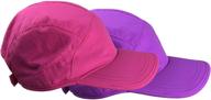 buy n'ice caps kids spf 50+ uv protection sun cap - 2 pack bundle with adjustable mesh lining logo