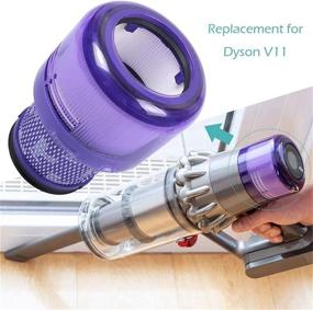 img 2 attached to 2-Pack HEPA Filter Replacements for Dyson V11 Cordless Vacuum - Compatible with V11 Torque Drive, V11 Animal - High-Quality Dyson V11 Filter Replacement Part - Replace Part No. 970013-02