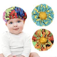 🧖 adjustable double layer kids satin bonnet caps for night sleep, shower, and toddler care logo