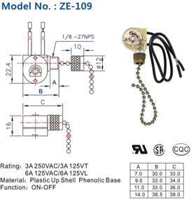 img 3 attached to Zing Ear ZE-109 Переключатель потолочного вентилятора: Замена потолочной лампы вентилятора на бронзовый выключатель-цепочку - 3 штуки