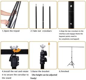 img 2 attached to 📸 WEMOSI 6ftx10ft Green Screen Backdrop with Stand - Portable Kit for Photo Video Studio, Polyester Photography Background with Spring Clamps and Silver Clamps
