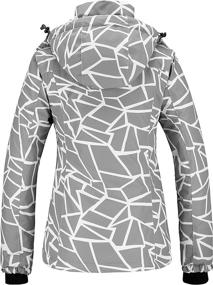 img 3 attached to Stay Stylish and Protected with Wantdo Women's Waterproof Ski Jacket: Windproof Print, Fully Taped Seams, Snow Coat, Warm Winter Windbreaker