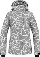 stay stylish and protected with wantdo women's waterproof ski jacket: windproof print, fully taped seams, snow coat, warm winter windbreaker логотип