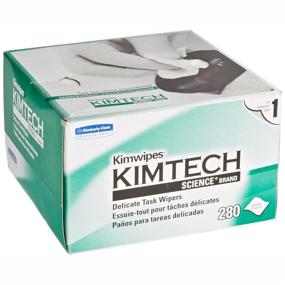 img 1 attached to Kimtech Science KimWipes Delicate Task Wipers: 4.4 x 8.4 in. 1-ply, 9 Box of 280 - Effective Cleaning Solution for Delicate Surfaces