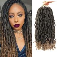 🔥 волосы канекалон faux locs: 6 пакетов/лот 18 дюймов кучерявые freetress крючковые волосы goddess locs канекалон косички африканские корни волоконные вставки - 18"-6 штук, 1b/27 логотип