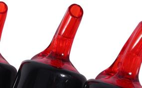 img 2 attached to 🍾 Plastic Measured Liquor Pourer: Auto-Measure 1 OZ Shot Chamber Pourer Spout - Pack of 12 (Red)