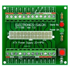 img 4 attached to 💡 Представляем модуль Electronics-Salon 24/20-pin ATX DC Power Supply Breakout Board: Упростите настройку вашей электроники!