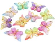 🦋 halloluck butterfly slime charms kit: 20 pcs diy craft making resin jewelry supplies for easter logo