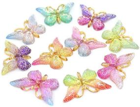 img 4 attached to 🦋 Halloluck Butterfly Slime Charms Kit: 20 Pcs DIY Craft Making Resin Jewelry Supplies for Easter