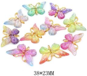 img 3 attached to 🦋 Halloluck Butterfly Slime Charms Kit: 20 Pcs DIY Craft Making Resin Jewelry Supplies for Easter