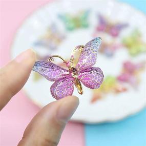 img 1 attached to 🦋 Halloluck Butterfly Slime Charms Kit: 20 Pcs DIY Craft Making Resin Jewelry Supplies for Easter