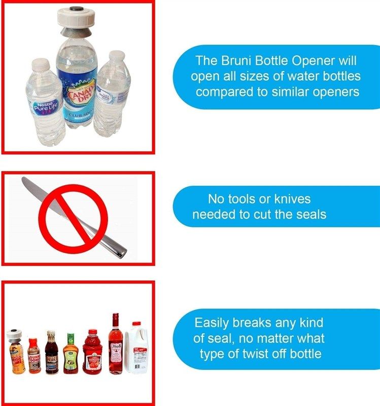 Bottle Opener for Twist-Off Type Caps, Water Bottle Opener, Soda Bottle  Opener, Juice Bottle Openers, Twist-Off, for Weak Hands, Seniors 