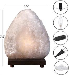 img 3 attached to 🌟 Turkish Handcrafted Cankiri Salt Lamp - All Natural Crystal Night Light, Healthful Gift for Anti-Radiation & Health Benefits - Rock Salt Light in 5.5, 7.5, 6, and 9 lb Sizes, Color: White