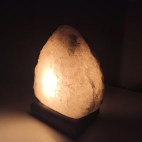 img 1 attached to 🌟 Turkish Handcrafted Cankiri Salt Lamp - All Natural Crystal Night Light, Healthful Gift for Anti-Radiation & Health Benefits - Rock Salt Light in 5.5, 7.5, 6, and 9 lb Sizes, Color: White