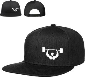 img 4 attached to 🧢 Black Flat Bill Adjustable Trucker Fitted Baseball Cap for Men - Negi Snapback Hats