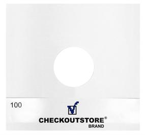 img 1 attached to 📁 Protect and Organize Your Vinyl Collection with CheckOutStore (100) Paper Record Inner Sleeves for 12" LP Vinyl 33 RPM Records