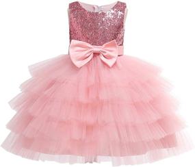 img 4 attached to 🌈 Exquisite Rainbow Sleeveless Holiday Princess Girls' Clothing - AGQT Collection