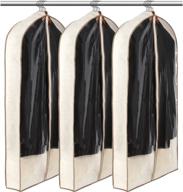 👔 luxehome reusable folding garment bags: protect your suits and clothes in style with this set of 3 storage bags логотип