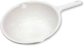 img 1 attached to 🍲 Convenient Kitchen Colanders and Bowl with Handle Pair Set: Easy-to-Use 1.3-quart, 8" Handy Size for Pasta, Spaghetti, Berry, Veggies, Fruits, Noodles, Salads - Made in Japan (White with Handle)