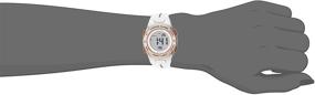 img 3 attached to 🌹 Armitron Sport Women's 45/7096WRG Rose Gold-Tone Digital Chronograph Watch with White Silicone Strap and Accents