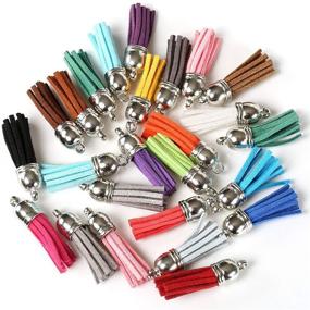 img 1 attached to Mydio Leather Tassel Silver Accessories