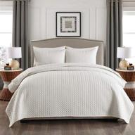 🛏️ merryhome queen quilt set: lightweight 320gsm 3-piece bedding cover bedspread set logo