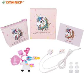 img 3 attached to 🦄 Наушники DTMNEP Unicorn: модные наушники с брелком и подарочным набором для девочек, совместимы с устройствами Apple и Android