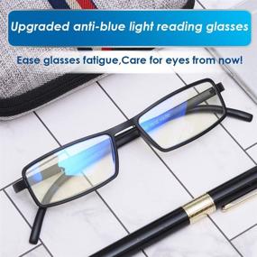 img 3 attached to 👓 TERAISE 4-Pack Upgrade Reading Glasses: Ultralight Anti-Blue Light Readers