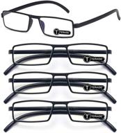 👓 teraise 4-pack upgrade reading glasses: ultralight anti-blue light readers logo