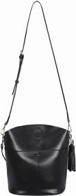 img 2 attached to 👜 Designer Bucket Purses - Heshe Women's Leather Crossbody Bag Shoulder Handbags