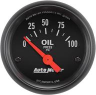 🚗 auto meter z-series electric oil pressure gauge, 2-1/16" (52.4mm) - reliable oil pressure monitoring for optimal engine performance logo