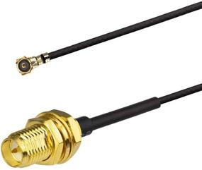 img 1 attached to 🔗 Dual Band WiFi Antenna & Extension Cable Combo Pack for Intel Wireless Network Card Laptop - Bingfu 2.4GHz 5GHz 5.8GHz 8dBi RP-SMA Male Antenna & 20cm 8 inch U.FL IPX IPEX MHF4 to RP-SMA Female Cable 2-Pack
